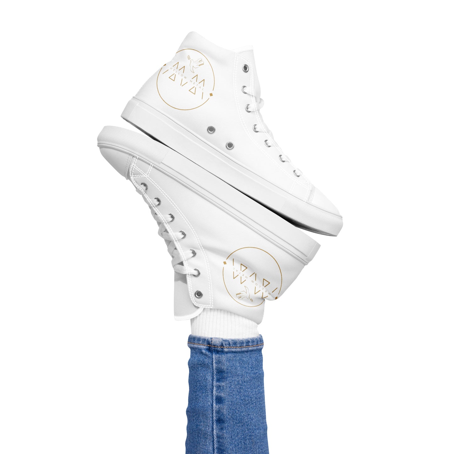 Mellow Metal Women’s High Top Canvas Shoes